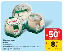 Carrefour Gamma kaas Rians aanbieding