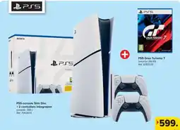 Carrefour PS5-console Slim Disc + 2 controllers inbegrepen + PS5 Gran Turismo 7 aanbieding