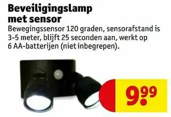 Beveiligingslamp met sensor