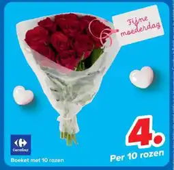 Carrefour Boeket met 10 rozen aanbieding