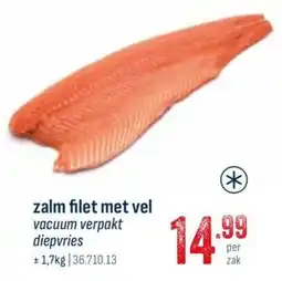 Horeca totaal Zalm filet met vel vacuum verpakt diepvries aanbieding