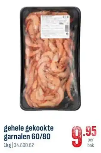 Horeca totaal Gehele gekookte garnalen 60/80 aanbieding