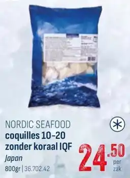 Horeca totaal Nordic seafood coquilles 10-20 zonder koraal IQF aanbieding