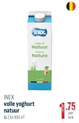 Horeca totaal Inex volle yoghurt natuur aanbieding