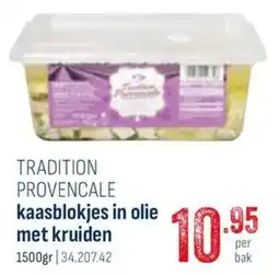 Horeca totaal Tradition provencale kaasblokjes in olie met kruiden aanbieding