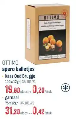Horeca totaal Ottimo apero balletjes kaas oud brugge aanbieding