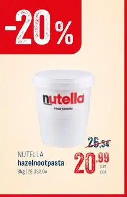 Horeca totaal Nutella hazelnootpasta aanbieding