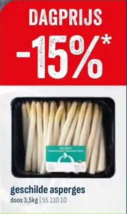 Horeca totaal Geschilde asperges aanbieding