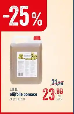 Horeca totaal Oilio olijfolie pomace aanbieding