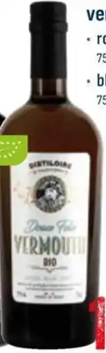 Horeca totaal Distiloire bio douce folie vermouth 17% blanc aanbieding