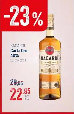 Horeca totaal Bacardi carta oro 40% aanbieding
