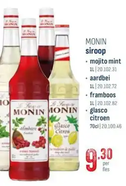 Horeca totaal Monin siroop aanbieding
