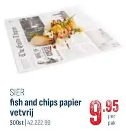 Horeca totaal Sier fish and chips papier vetvrij aanbieding