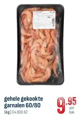 Horeca totaal Gehele gekookte garnalen 60/80 aanbieding