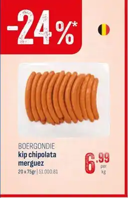 Horeca totaal Boergondie kip chipolata merguez aanbieding
