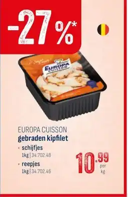 Horeca totaal Europa cuisson gebraden kipfilet aanbieding