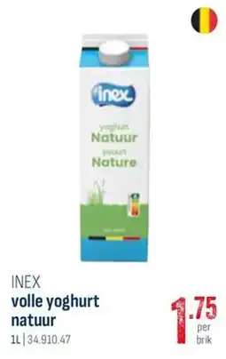Horeca totaal Inex volle yoghurt natuur aanbieding