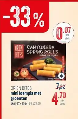 Horeca totaal Orien bites mini loempia met groenten aanbieding