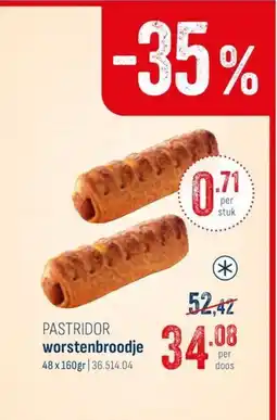 Horeca totaal Pastridor worstenbroodje aanbieding