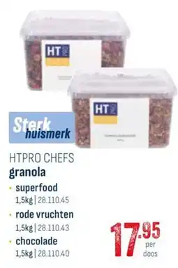 Horeca totaal Htpro chefs granola aanbieding