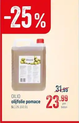 Horeca totaal Oilio olijfolie pomace aanbieding