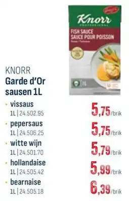 Horeca totaal Knorr garde d'or sausen aanbieding