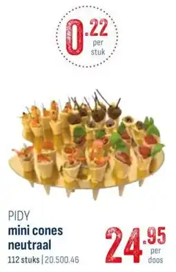 Horeca totaal Pidy mini cones neutraal aanbieding