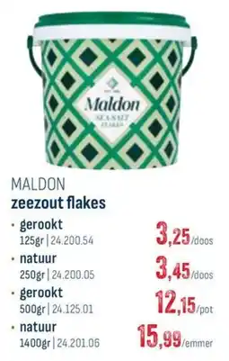 Horeca totaal Maldon zeezout flakes natuur aanbieding