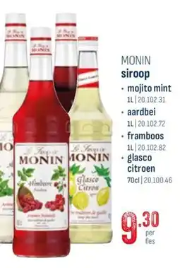 Horeca totaal MONIN siroop aanbieding