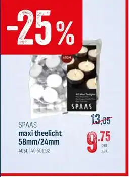 Horeca totaal Spaas maxi theelicht aanbieding