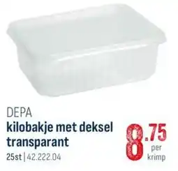 Horeca totaal Depa kilobakje met deksel transparant aanbieding