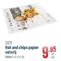 Horeca totaal Sier fish and chips papier vetvrij aanbieding