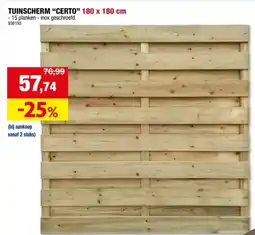 Hubo Cartri Certo tuinscherm recht 180x180 cm geà¯mpregneerd aanbieding