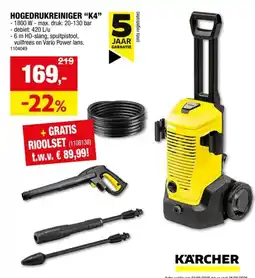 Hubo HOGEDRUKREINIGER K4 aanbieding