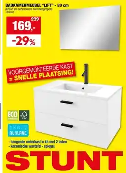 Hubo BADKAMERMEUBEL LIFT - 80 cm raan en accessoires et ingre aanbieding