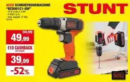 Hubo Black+Decker BCD001C1-QW accu schroefboormachine 18V Li-Ion + lader aanbieding