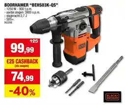 Hubo Black+Decker BEHS03K-QS boorhamer 1250W aanbieding