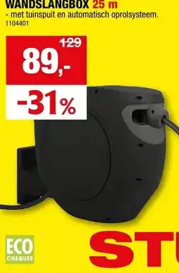 Hubo WANDSLANGBOX 25 m aanbieding