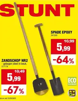 Hubo AVR nr 2 zandschop 24x28,5 cm + beuken steel aanbieding