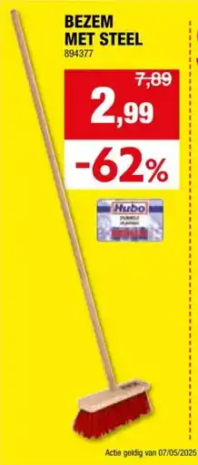 Hubo AVR straatborstel 28cm + steel 120cm aanbieding