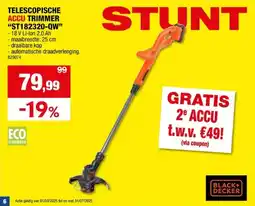 Hubo Black+Decker ST182320-QW accu trimmer 18V Li-Ion 25cm aanbieding