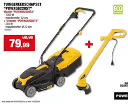 Hubo Powerplus POWXG62205T elektrische grasmaaier 1300W 32cm + elektrische trimmer 250W 22cm aanbieding