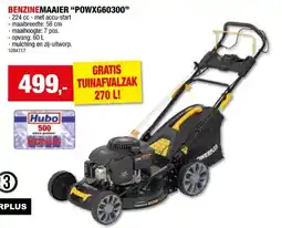 Hubo Powerplus POWXG60300 benzine grasmaaier zelftrekkend 224cc 56cm aanbieding