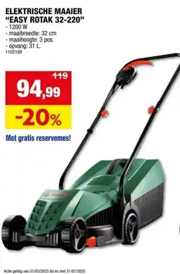 Hubo Bosch EasyRotak 32-220 elektrische grasmaaier 1200W 32cm aanbieding