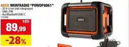 Hubo Powerplus Dual Power POWDP8061 accu werfradio 20V 220V zonder accu aanbieding
