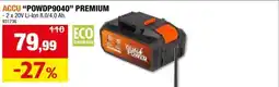 Hubo Powerplus Dual Power POWDP9040 accu 2x20 V Li-Ion 8.0/4.0Ah aanbieding
