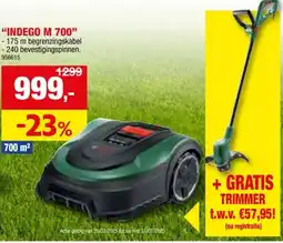 Hubo Bosch Indego M 700 robotmaaier 18V Li-Ion 700m² + accessoires aanbieding