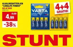 Hubo Varta Batterij High Energy AAA 4+4 gratis aanbieding
