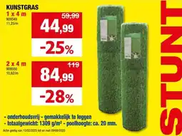 Hubo Kunstgras 1x4 m aanbieding