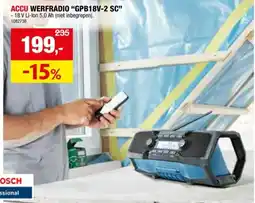 Hubo Bosch Professional GPB 18V-2 SC werfradio aanbieding
